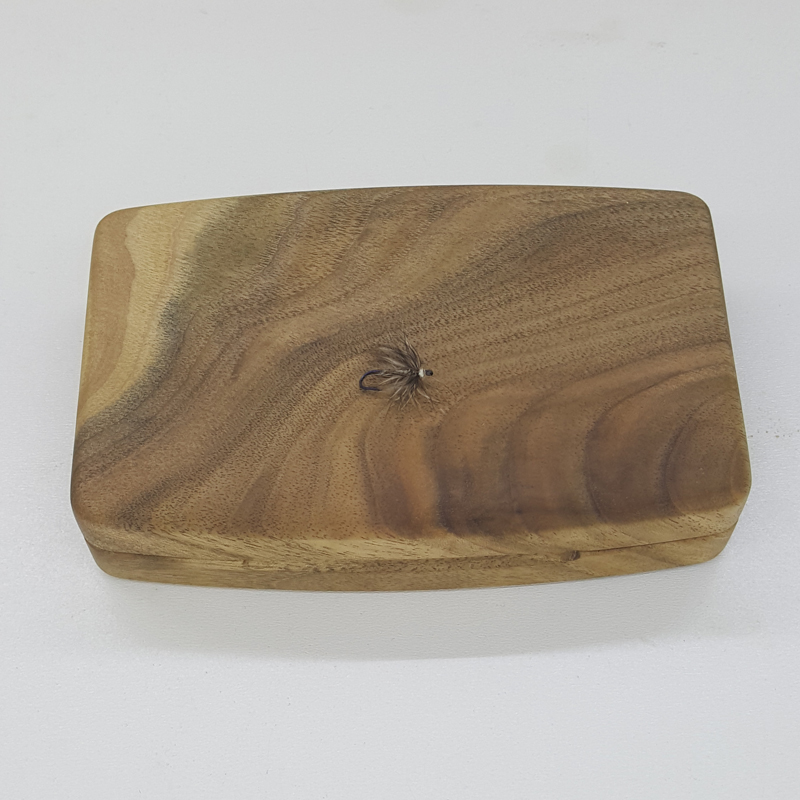 Wooden Fly Box 2 (Ukrainian Nut Tree) - Wooden Fly Box